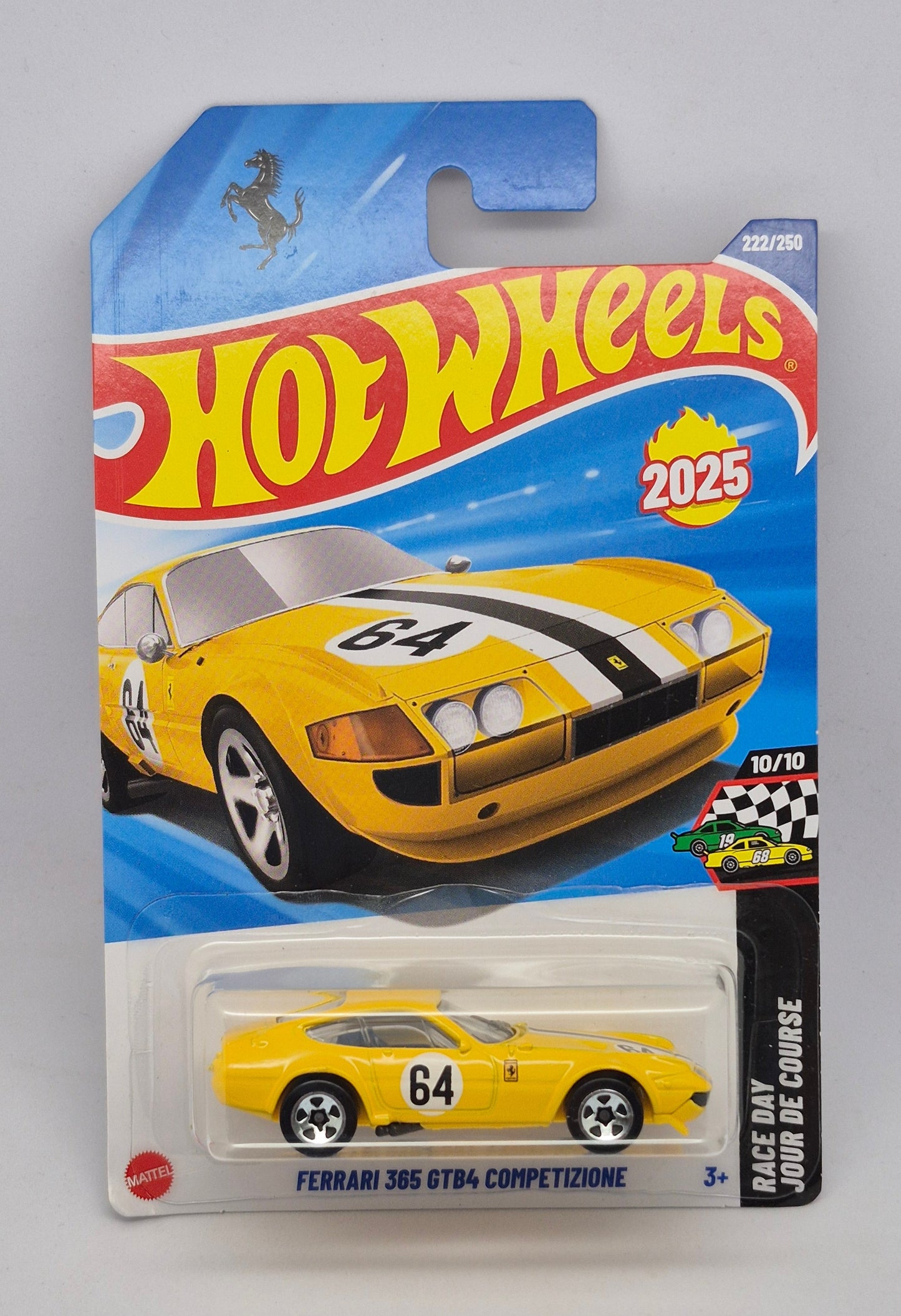 Hot Wheels toy car in packaging on a gray background