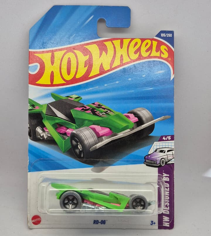 Hot Wheels toy car in packaging on a gray background
