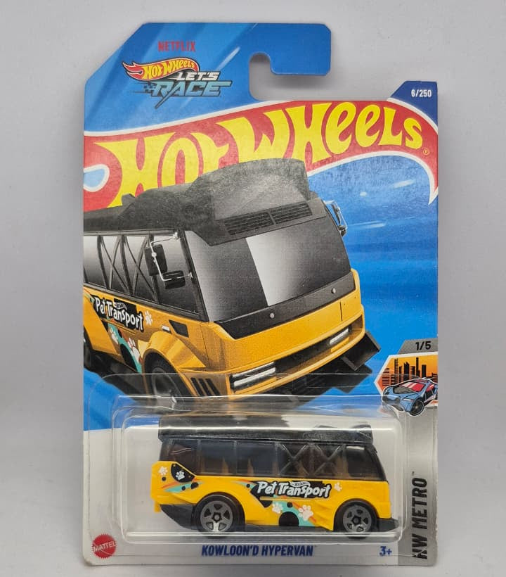 Hot Wheels toy car in packaging on a gray background