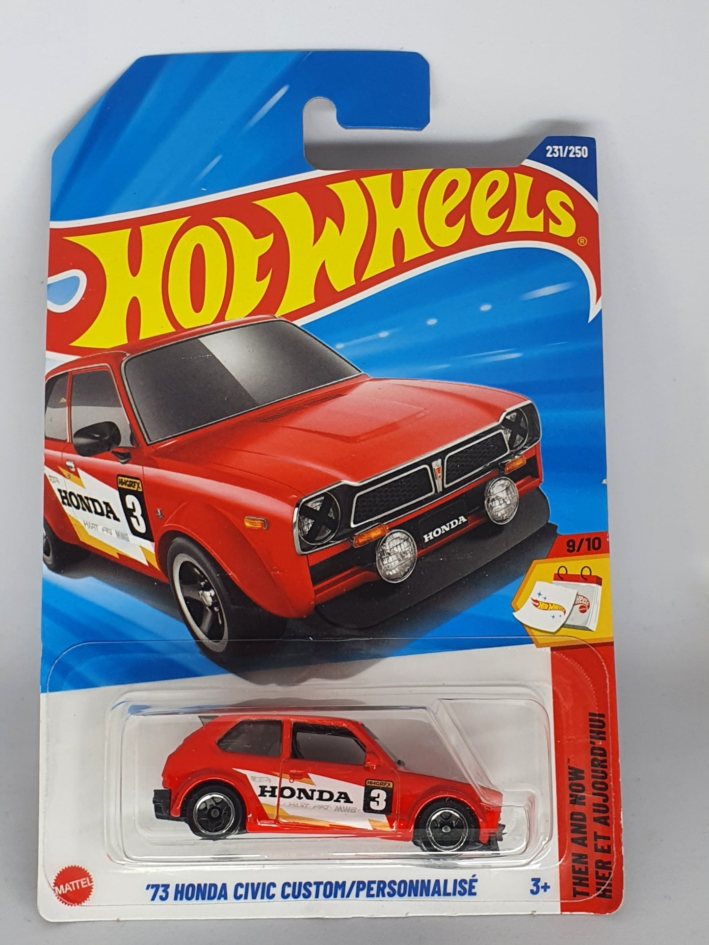 HOT WHEELS - '73 HONDA CIVIC CUSTOM/PERSONNALISE - RED