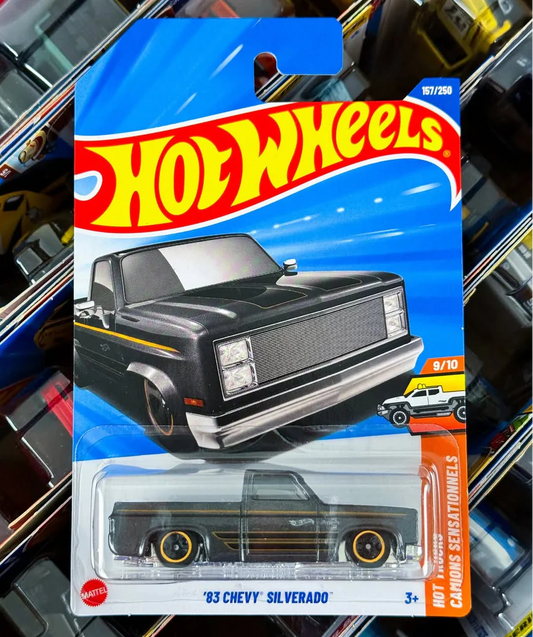 HOT WHEELS - '83 CHEVY SILVERADO - BLACK