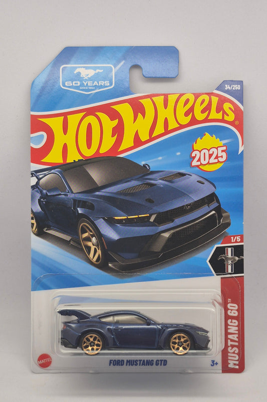 Hot Wheels Mustang GT car in packaging on a gray background