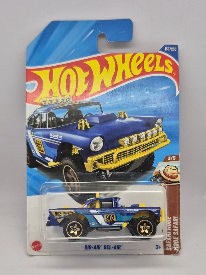 Hot Wheels toy car in packaging on a gray background