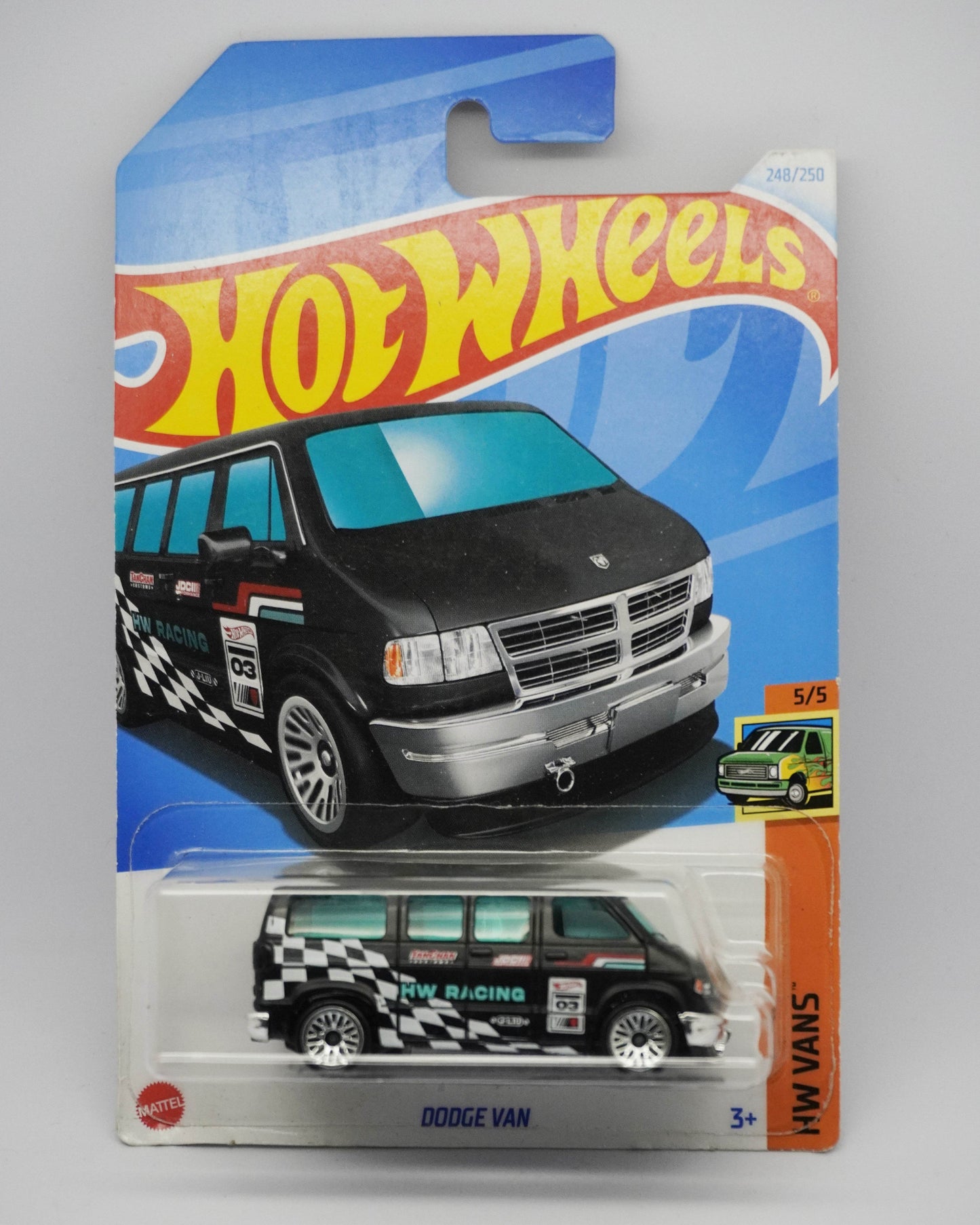 Hot Wheels Dodge van toy car in packaging
